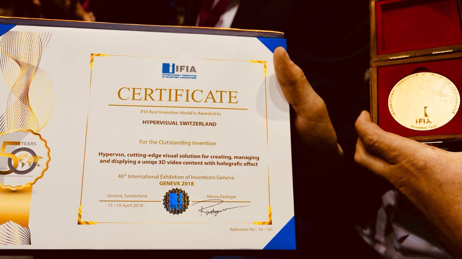 IFIA best invention Medal is awarded to HYPERVISUAL