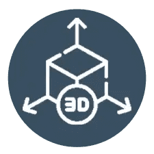 3D dimensions logo - HYPERVISUAL