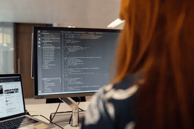 A Girl Doing Coding - Hypervisual