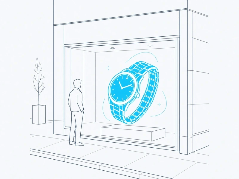 3D hologram floating in a shop window