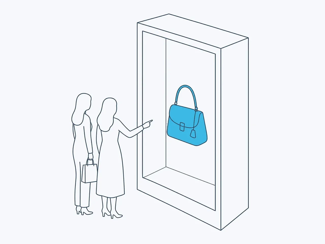 Line drawing: holobox in place
