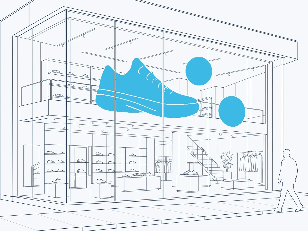 Line drawing: invisible holographic led in place