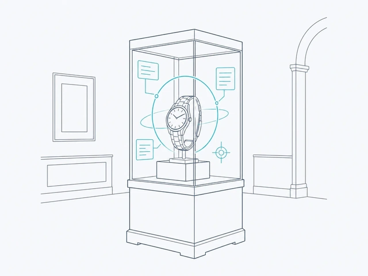 Line drawing: transparent oled in place